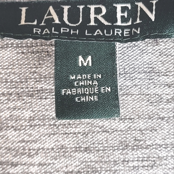 Lauren Ralph Lauren Silver Semi-sheer Beautiful Tshirt Size Medium Excellent ✅️ - Picture 4 of 4